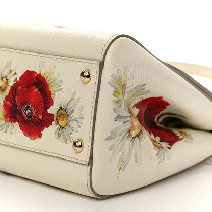 Dolce & Gabbana Dauphine St.Giap Papaveri Print Medium Miss Sicily Satchel White Multicolor 10 of 14