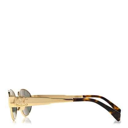 Celine Metal Triomphe 01 Sunglasses CL40235U Gold Green 3 of 7
