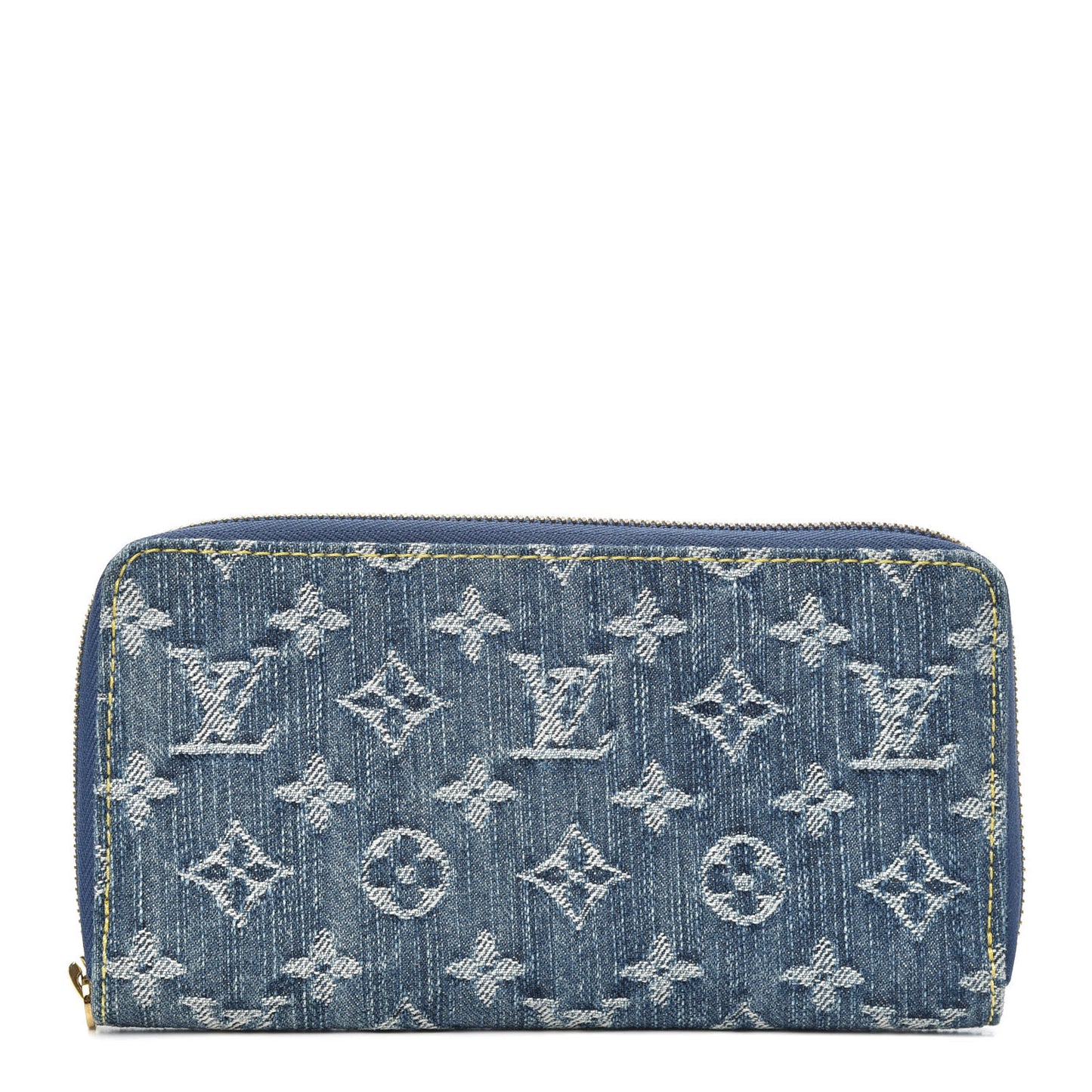 Monogram Denim Zippy Wallet Blue