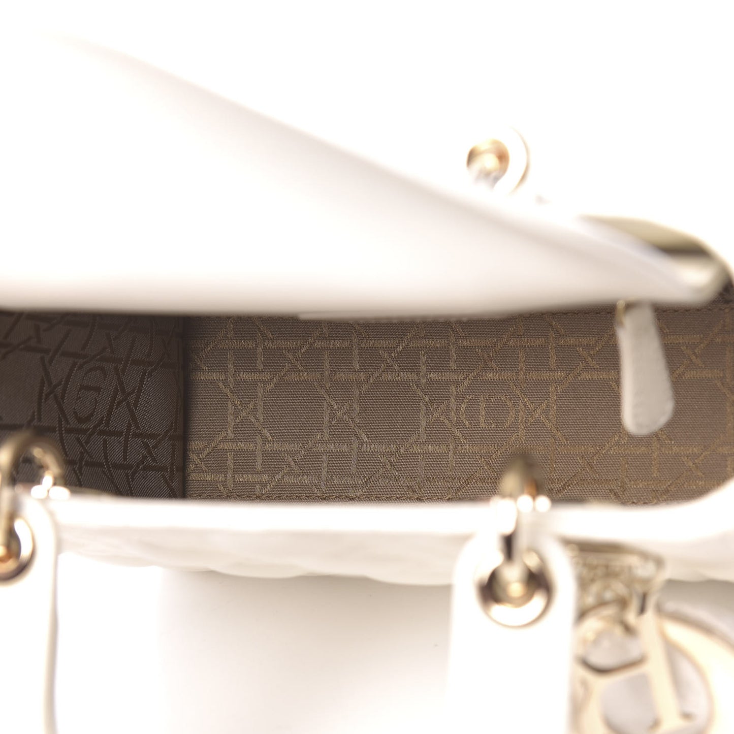 Lambskin Cannage Small My ABCDior Lady Dior White