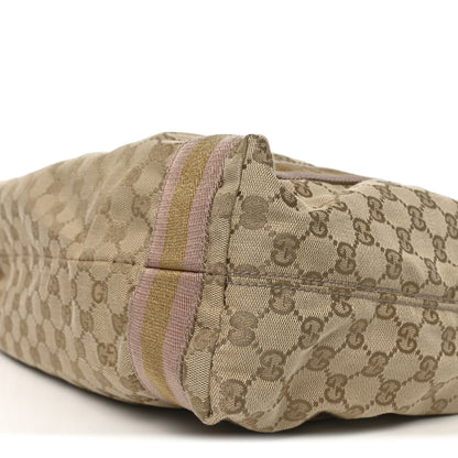 Gucci GG Monogram Medium Web Handle Vertical Tote Pink Gold 10 of 10