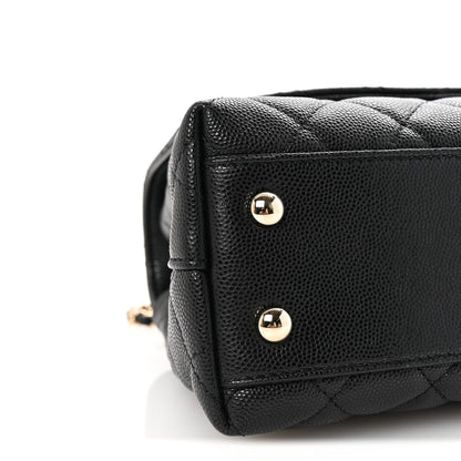 Chanel Caviar Quilted Mini Coco Handle Flap Black 9 of 10