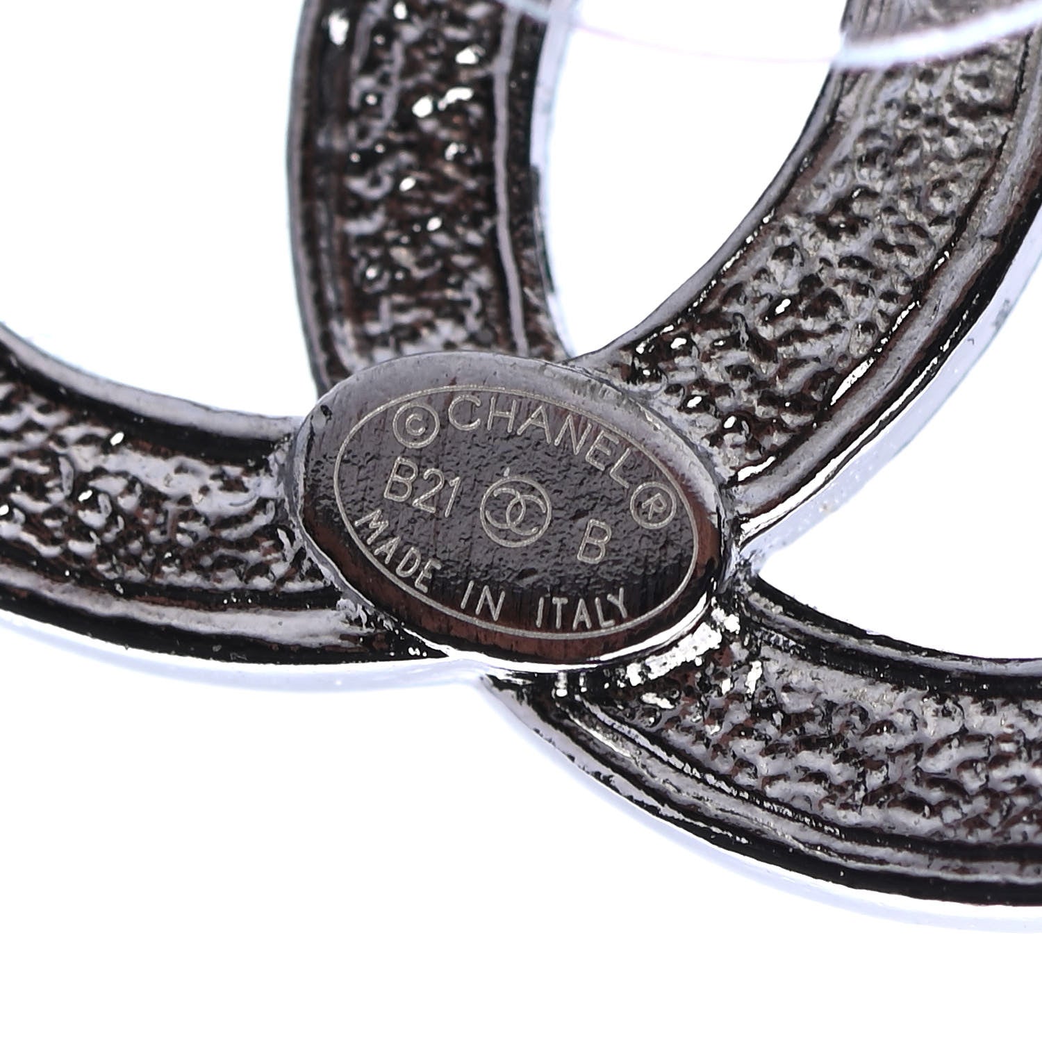 Chanel Ruthenium Crystal CC Earrings 4 of 4
