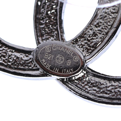 Chanel Ruthenium Crystal CC Earrings 4 of 4