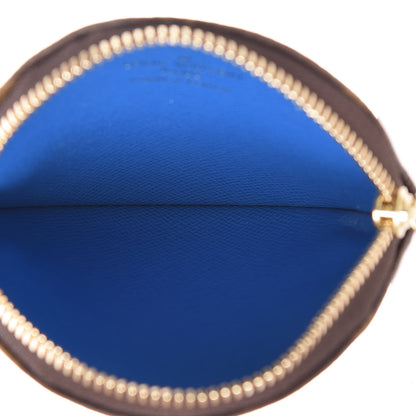 Louis Vuitton Monogram 2019 Christmas Animation Round Coin Purse Blue 5 of 8