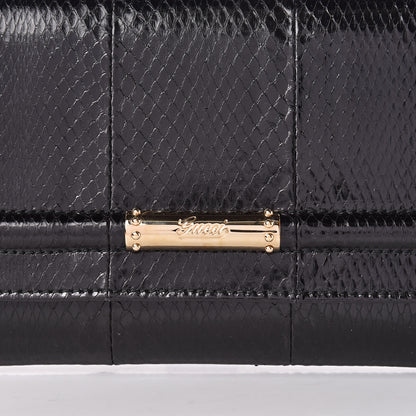 Gucci Snakeskin Broadway Clutch Black 11 of 13
