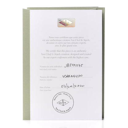 Van Cleef & Arpels 18K Yellow Gold Mother of Pearl Vintage Alhambra Earrings 5 of 6