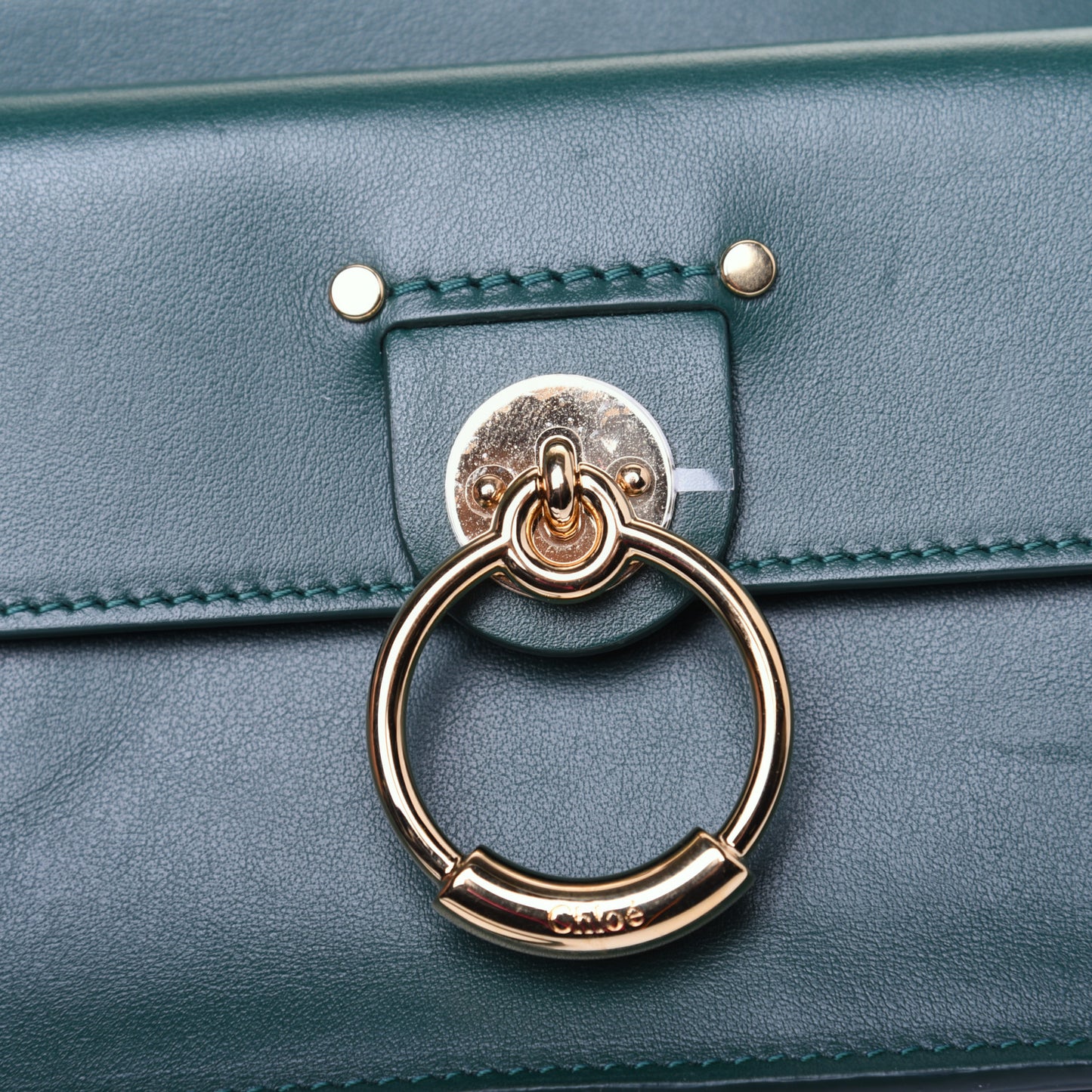 Shiny Calfskin Small Tess Crossbody Rain Forest