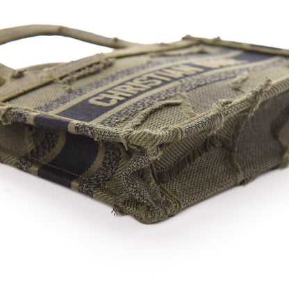 Christian Dior Canvas Embroidered Camouflage Mini Book Tote Green 7 of 8