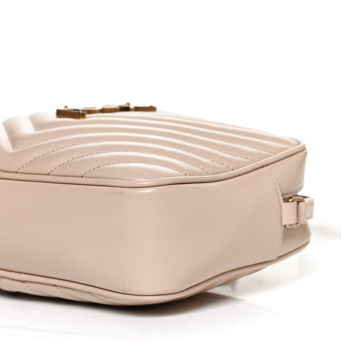 Calfskin Matelasse Monogram Lou Camera Bag Nude Powder