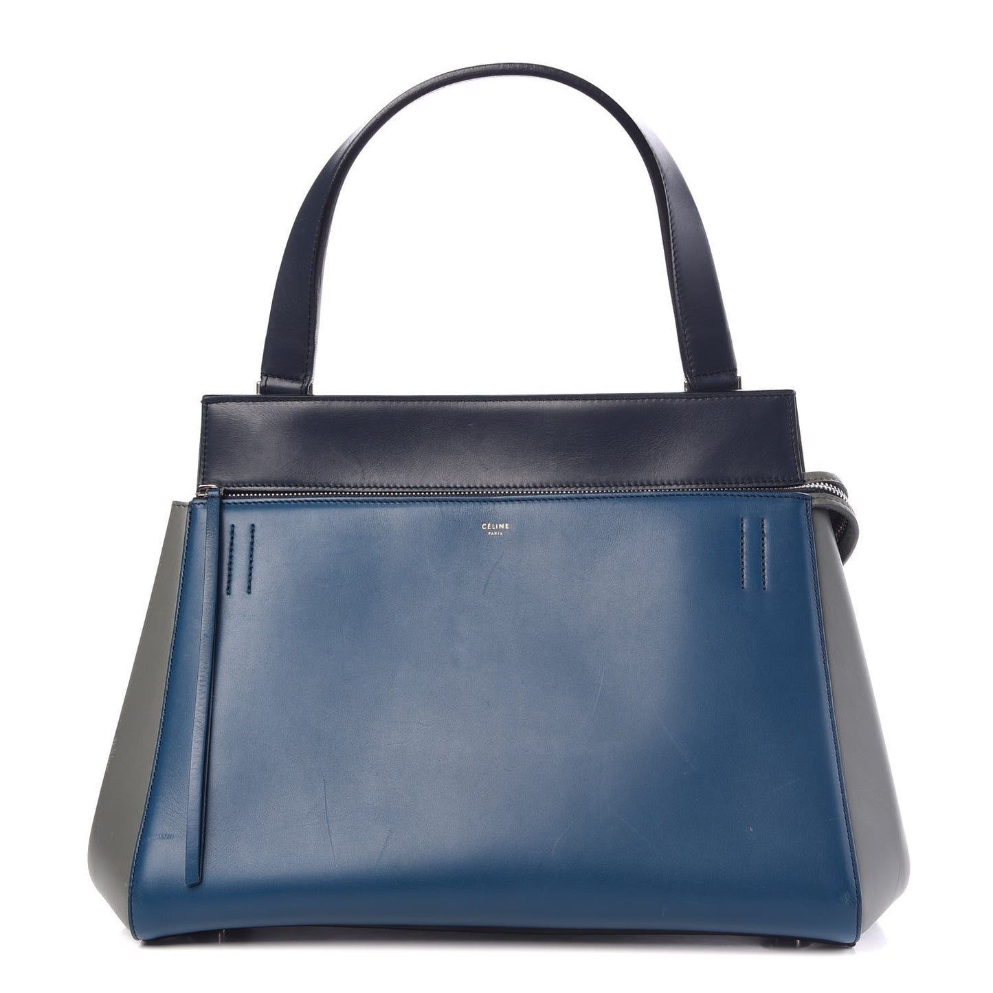 Smooth Calfskin Medium Tri-Color Edge Shoulder Bag