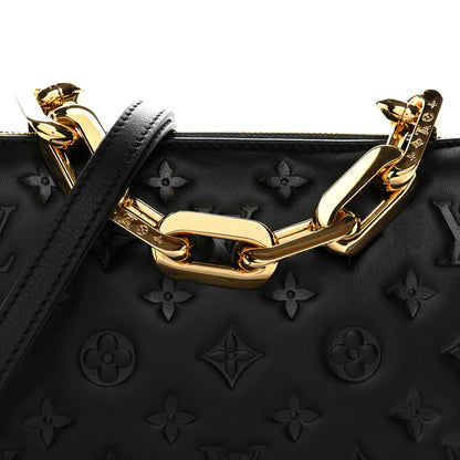 Louis Vuitton Lambskin Embossed Monogram Coussin BB Black 7 of 9