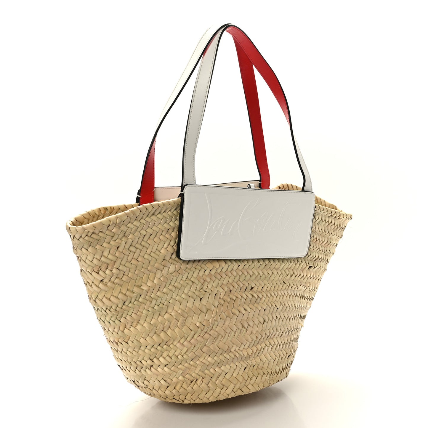Woven Straw Loubishore Tote White