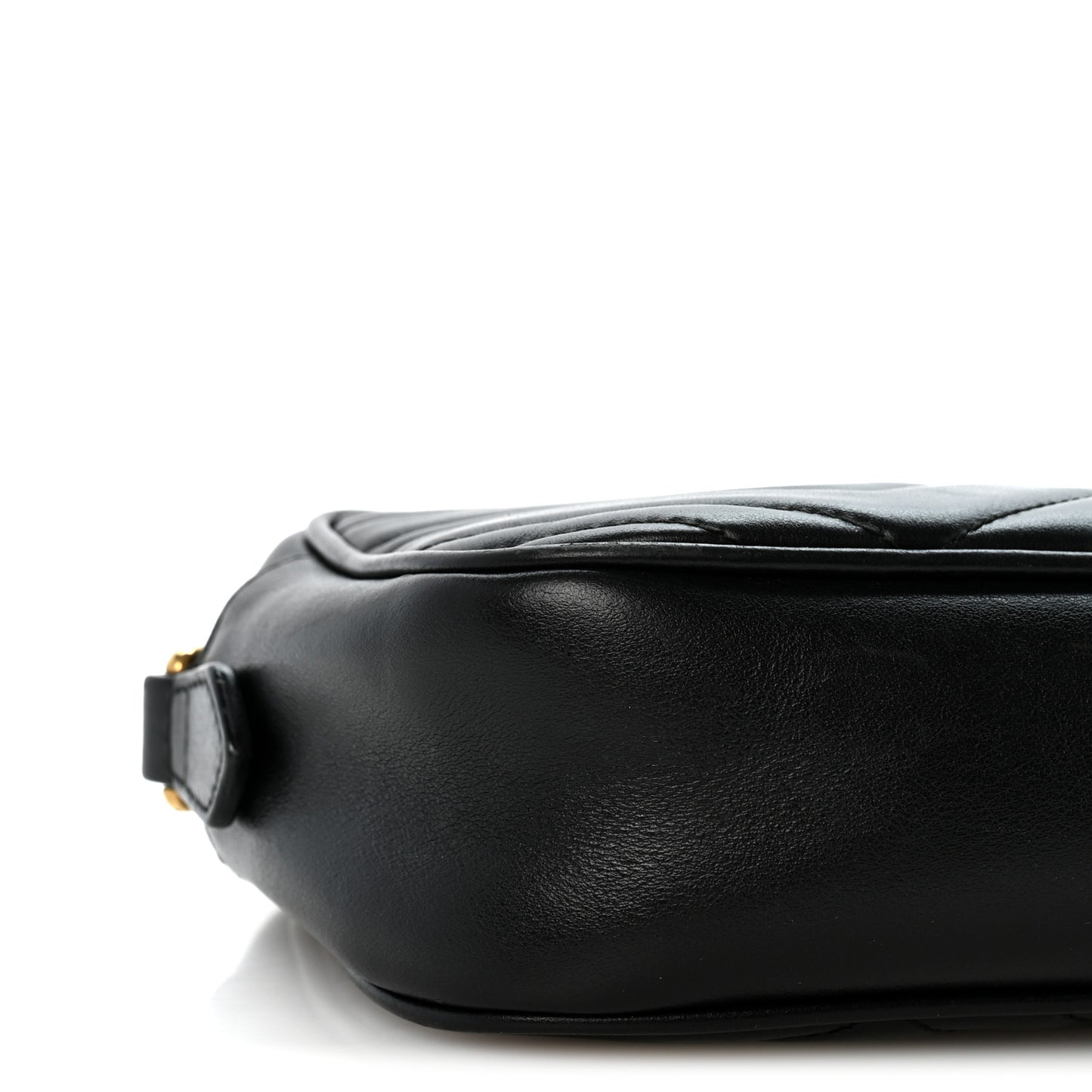Calfskin Matelasse Small GG Marmont Chain Shoulder Bag Black