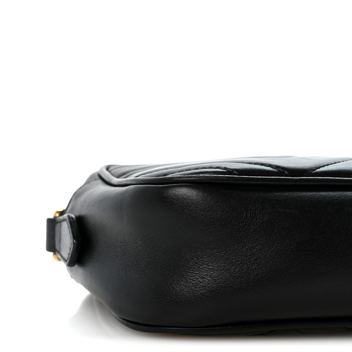 Gucci Calfskin Matelasse Small GG Marmont Chain Shoulder Bag Black 8 of 13
