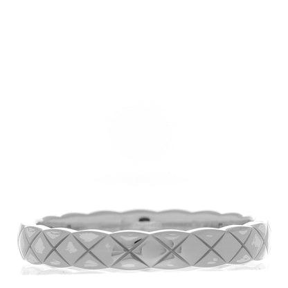 Chanel 18K White Gold Mini Coco Crush Ring 55 7.25 3 of 6