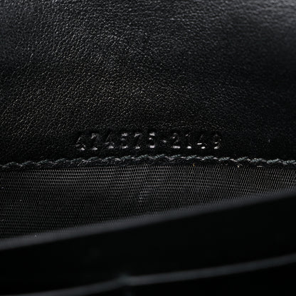 Gucci Calfskin Matelasse GG Marmont Chain Wallet Black 6 of 9