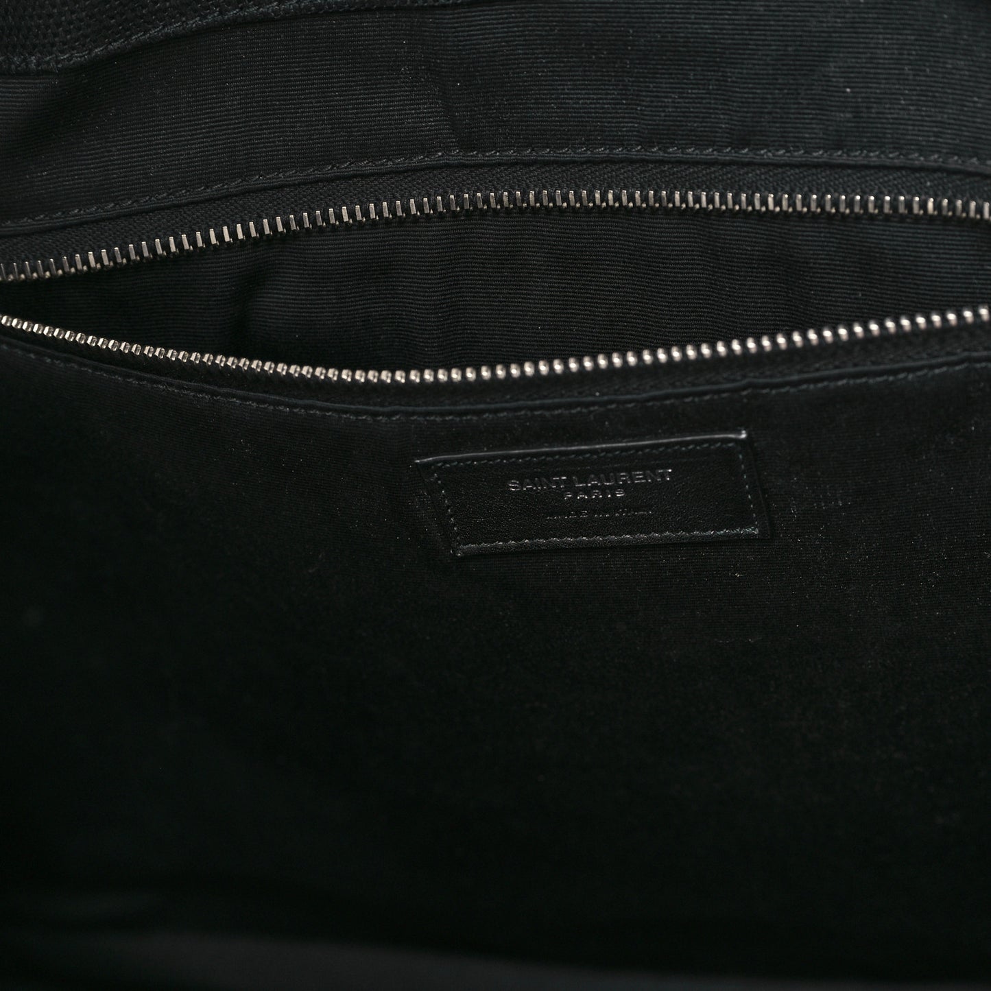 Raffia Linen Calfskin Rive Gauche Tote Black