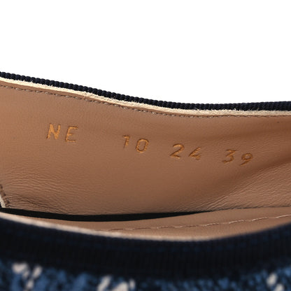 Christian Dior Tweed Cannage Slingback Ballet Pumps 39 Denim 9 of 11