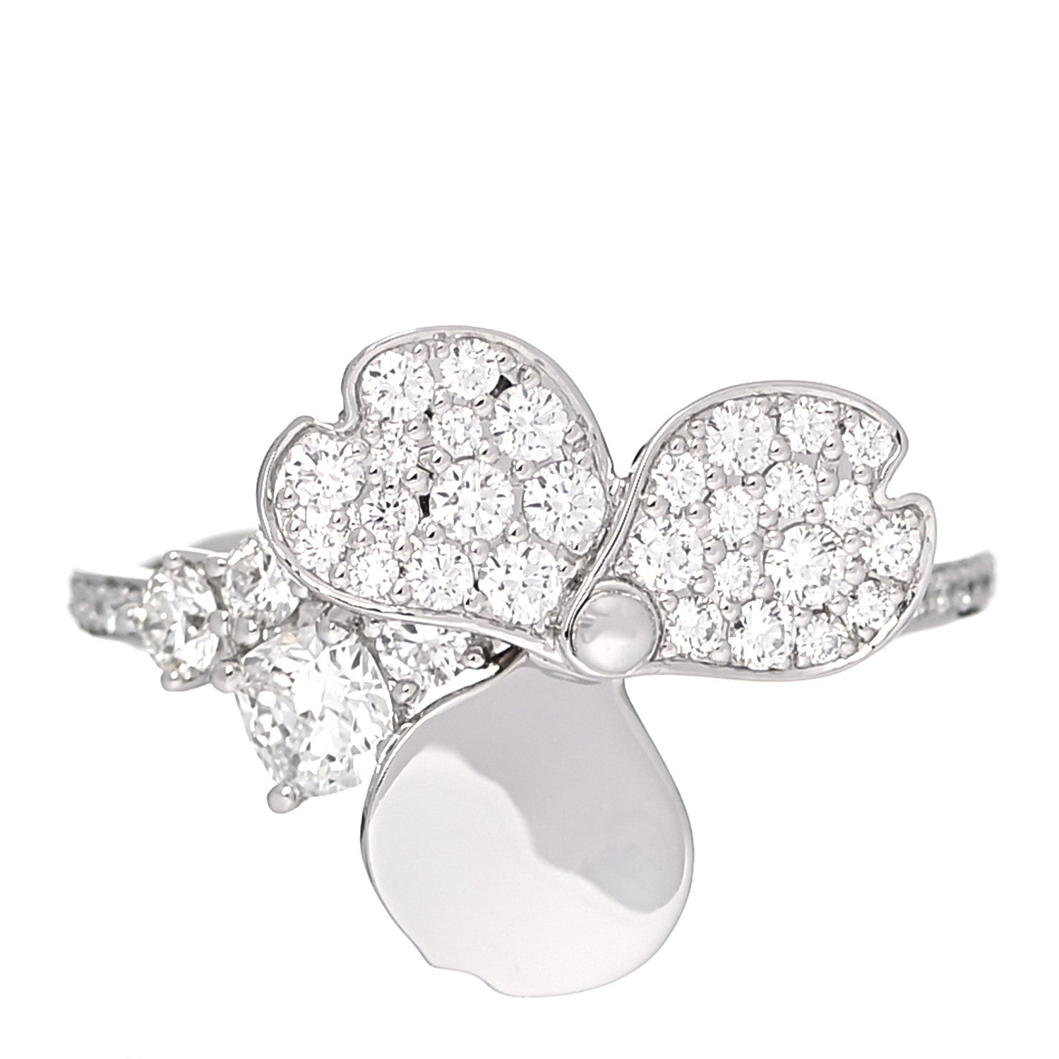 Tiffany Platinum Diamond Paper Flowers Mixed Cluster Ring 52 6 1 of 6
