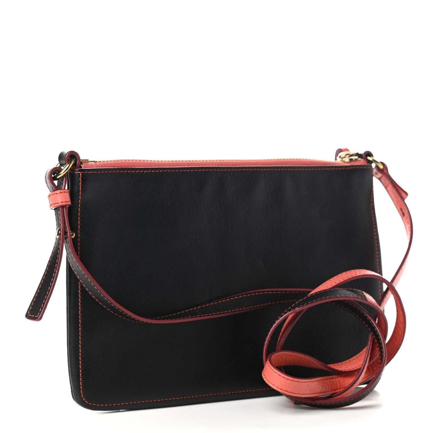 Calfskin Tassel Crossbody Black Pink