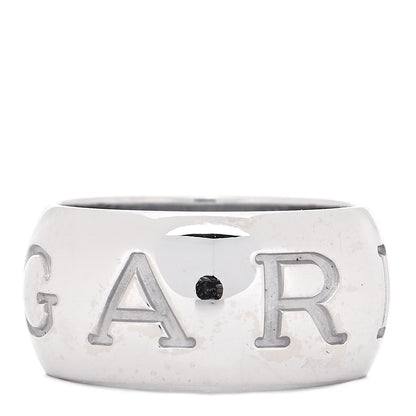 Bulgari 18K White Gold Monologo Band Ring 55 7.25 6 of 8