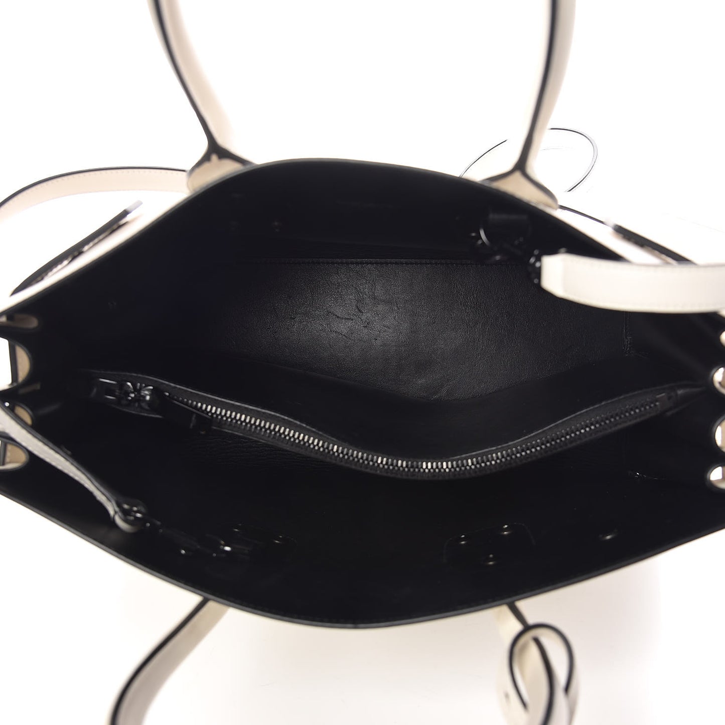 Grained Calfskin Small Sac De Jour Dove Porcellana Black