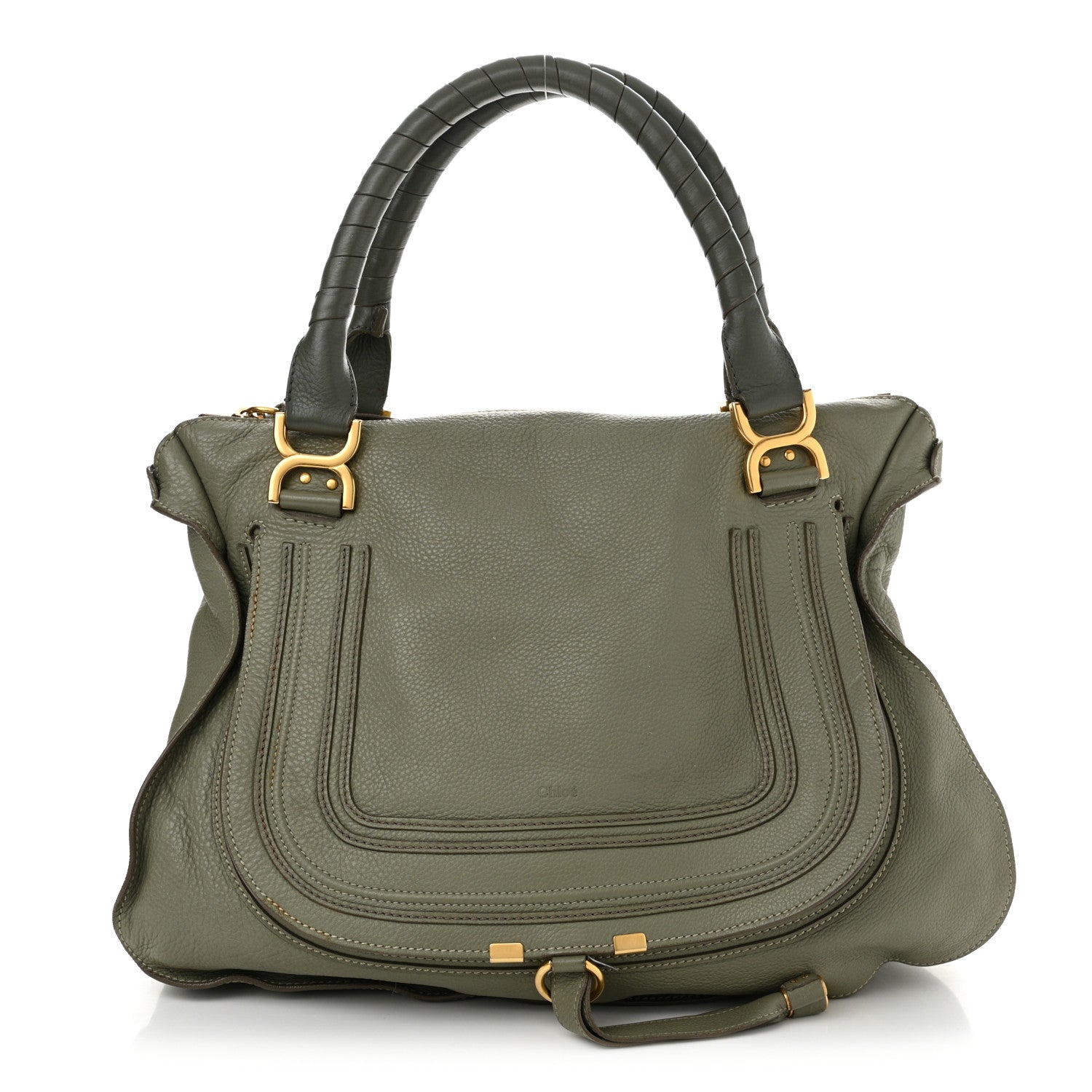 Chloe Calfskin Large Marcie Satchel Cashmere Grey 1 of 15