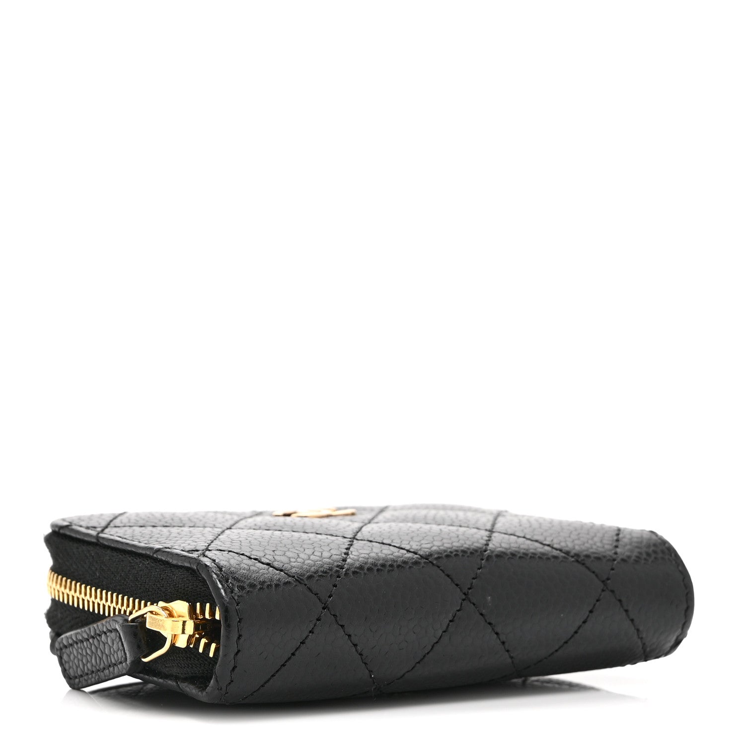 Chanel Caviar Quilted Zip Coin Purse Black 4 of 10