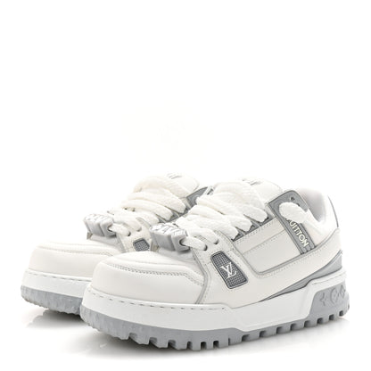 Louis Vuitton Calfskin Womens LV Trainer Maxi Sneakers 38 Gris 4 of 10