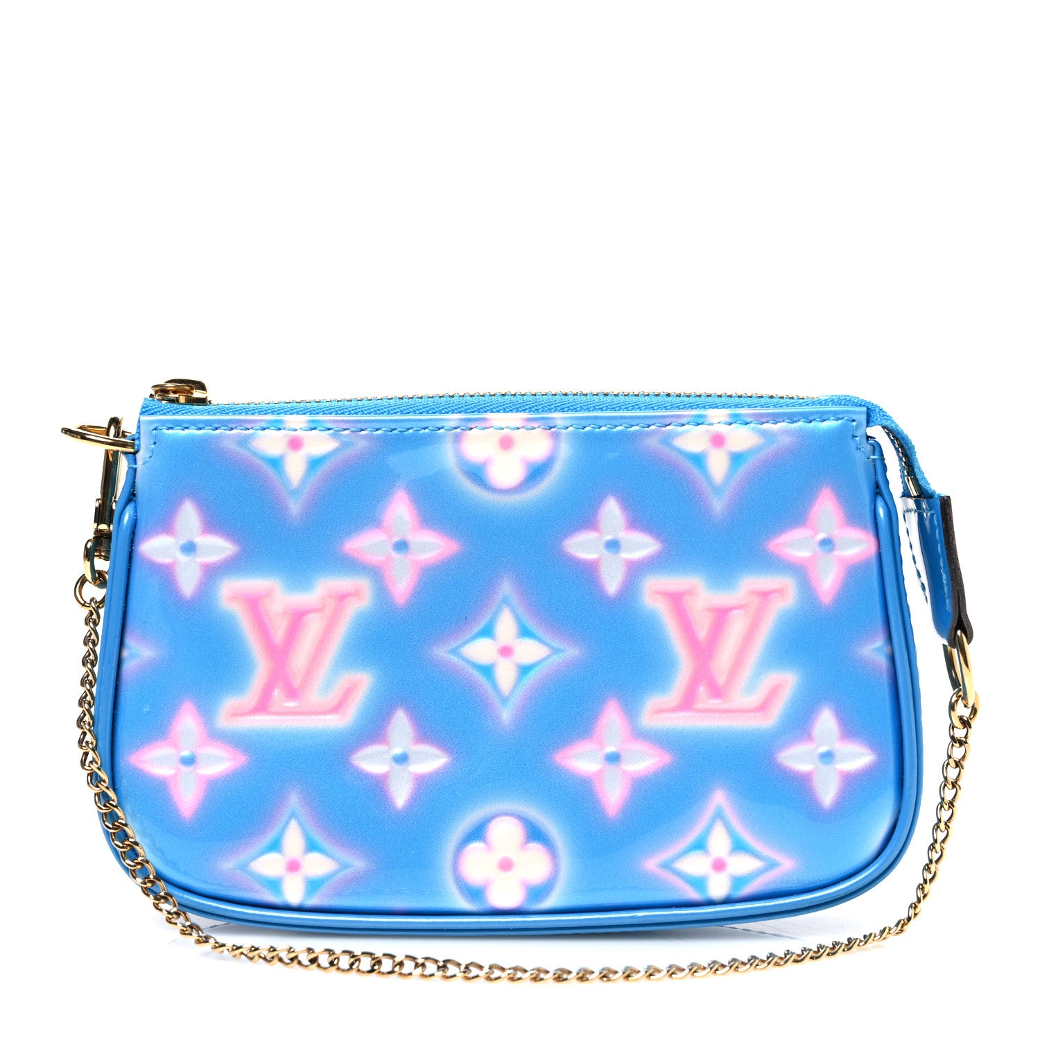 Louis Vuitton Vernis Valentine Mini Pochette Accessories Baby Blue Neon 1 of 7