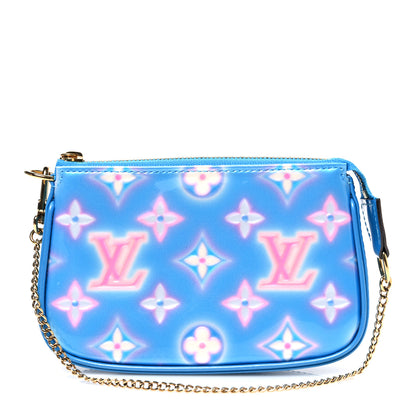 Louis Vuitton Vernis Valentine Mini Pochette Accessories Baby Blue Neon 1 of 7