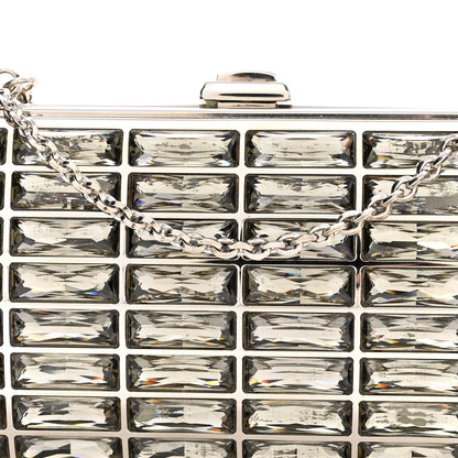 Judith Leiber Swarovski Crystal Minaudiere Clutch Silver 6 of 9