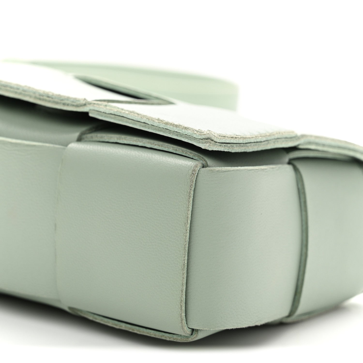Bottega Veneta Lambskin Maxi Intreccio Candy Cassette Crossbody Bag Sage 9 of 9