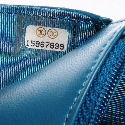 Chanel Lambskin Quilted CC Wallet On Chain Turquoise 9 of 9