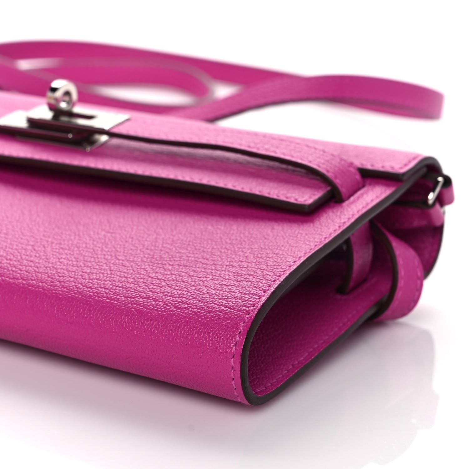 Hermes Chevre Mysore Kelly Wallet To Go Magnolia 7 of 9