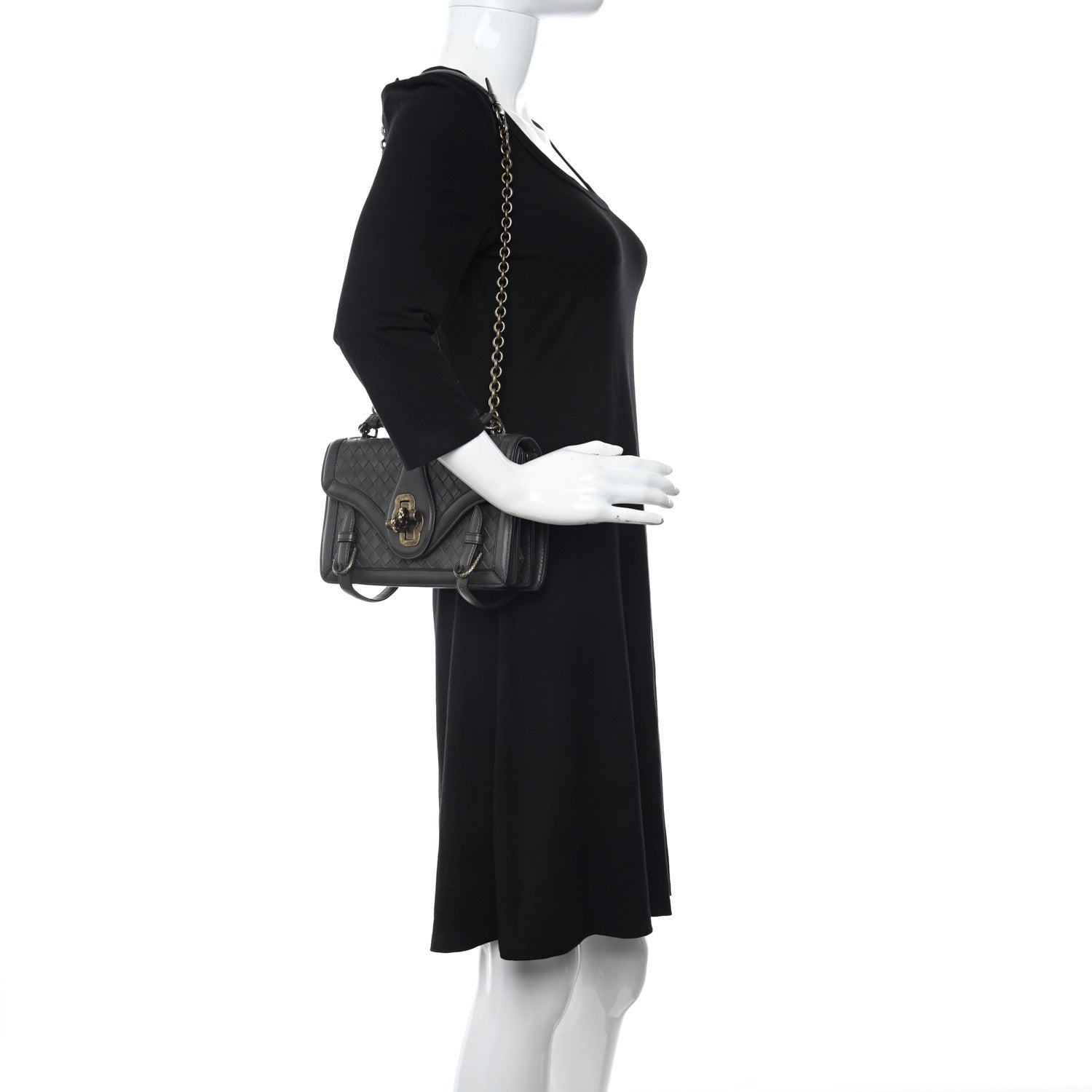 Bottega Veneta Intrecciato City Knot Bag Grey 3 of 9