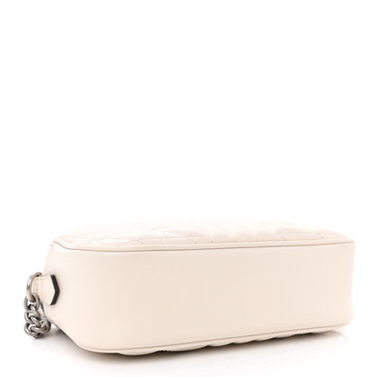 Gucci Calfskin Matelasse Aria Small GG Marmont Chain Shoulder Bag Mystic White 4 of 12