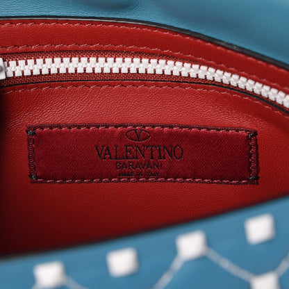 Valentino Garavani Lambskin Medium Free Rockstud Spike Shoulder Bag Cerulean 7 of 7