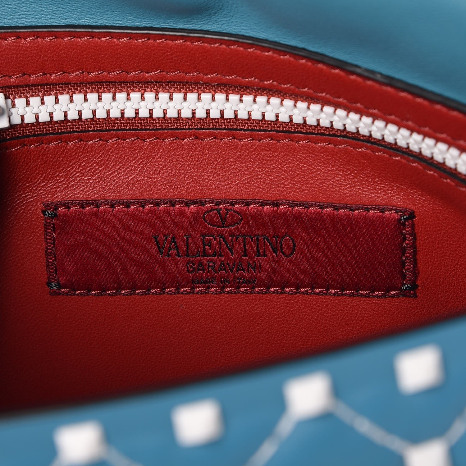 Valentino Garavani Lambskin Medium Free Rockstud Spike Shoulder Bag Cerulean 7 of 7