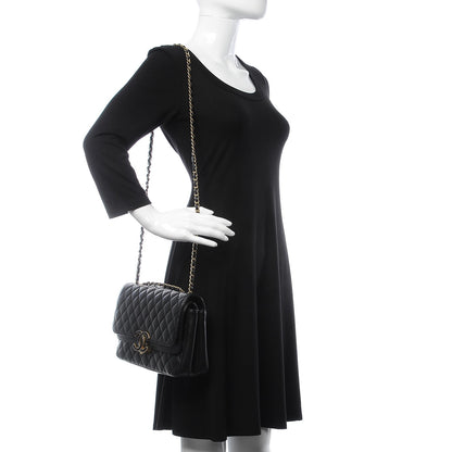 Chanel Lambskin Quilted Large CC Chic Flap Black 2 of 10