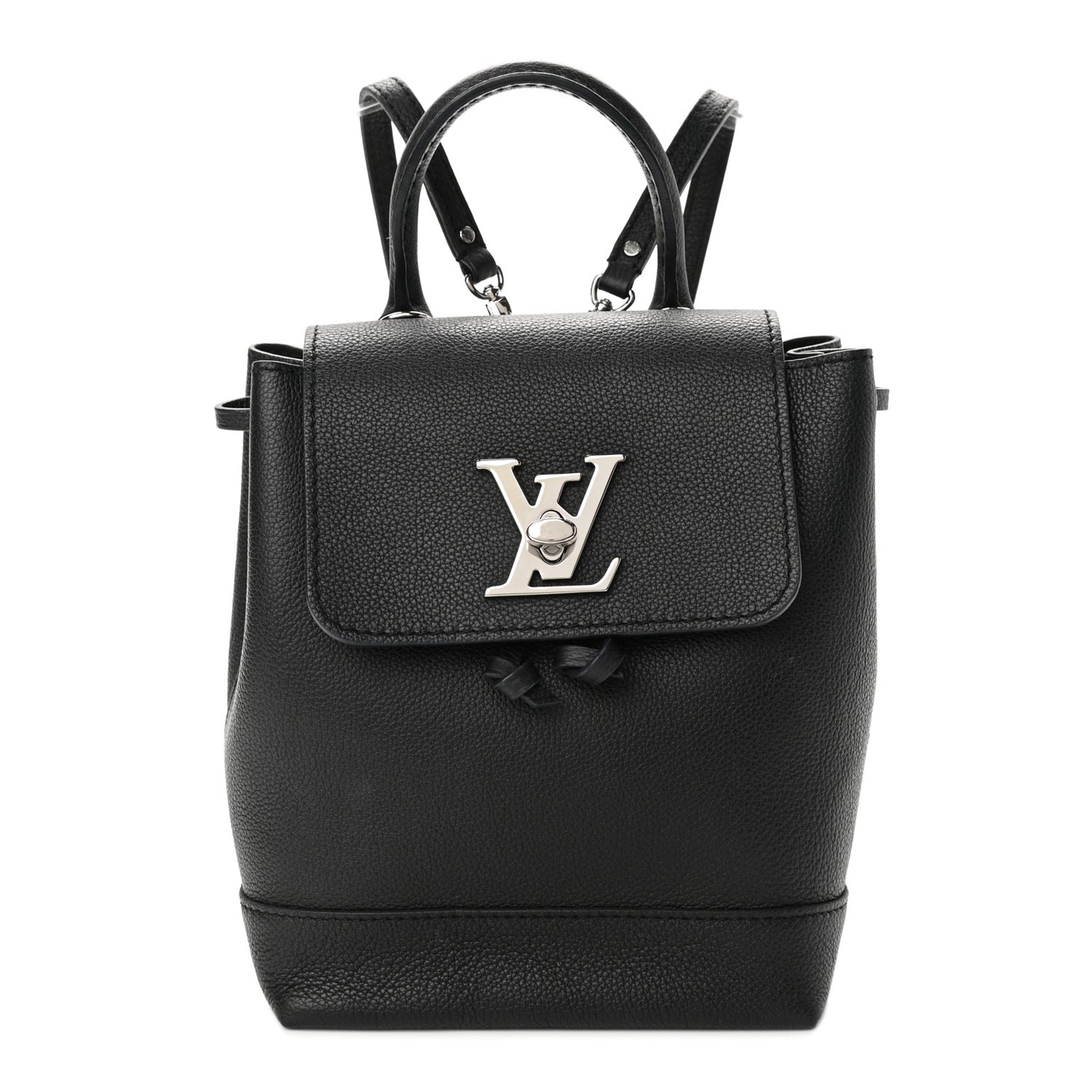 Calfskin Lockme Mini Backpack Black