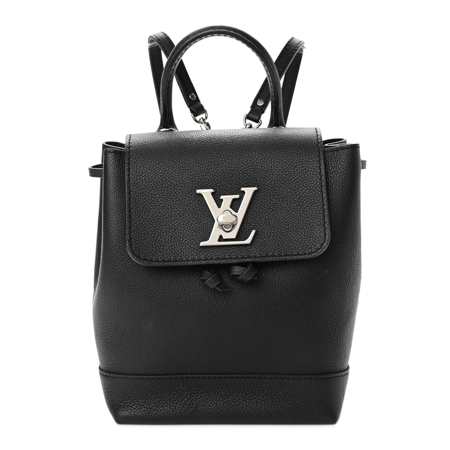Louis Vuitton Calfskin Lockme Mini Backpack Black 1 of 10