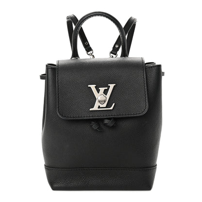 Louis Vuitton Calfskin Lockme Mini Backpack Black 1 of 10
