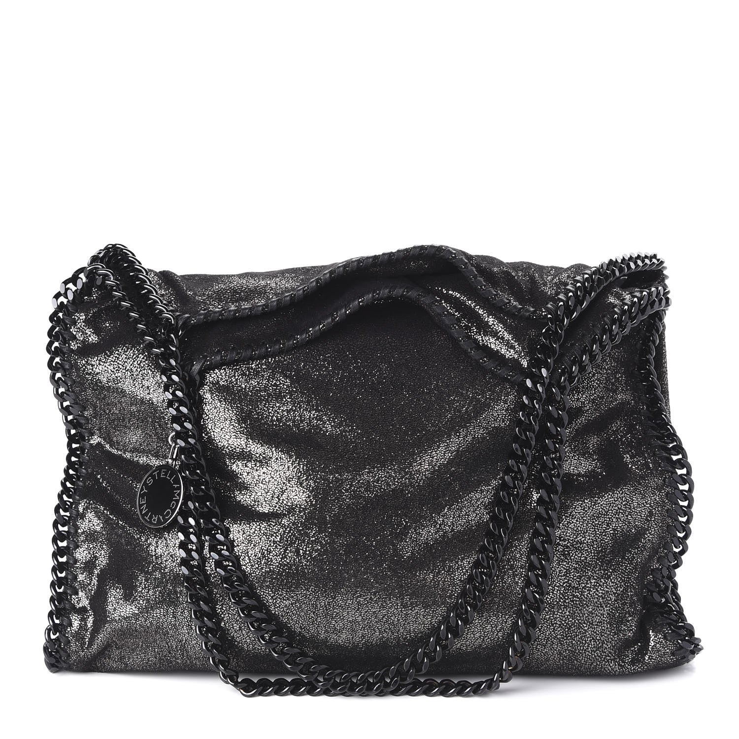 Stella McCartney Metallic Shaggy Deer Small Falabella Tote Black 1 of 9