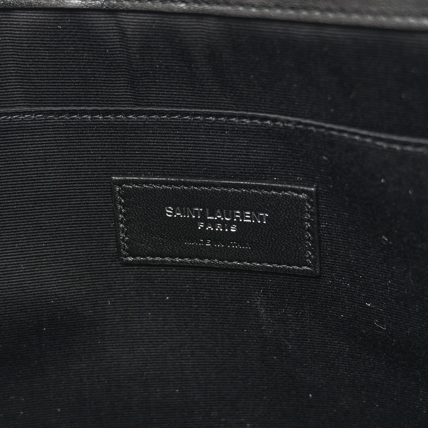 Linen Canvas Rive Gauche Zipped Pouch Black