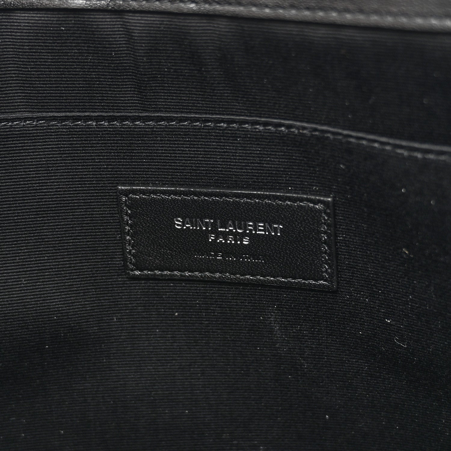 Saint Laurent Linen Canvas Rive Gauche Zipped Pouch Black 6 of 7
