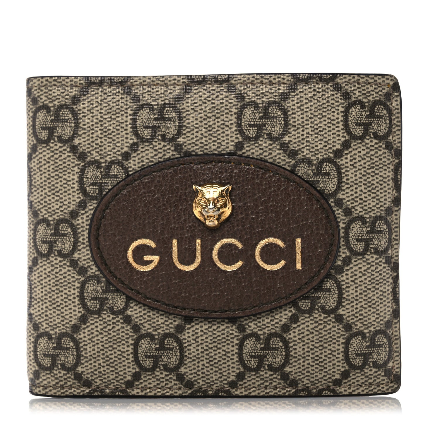 GG Supreme Monogram Neo Vintage Bi-Fold Wallet Beige Crop New Acero