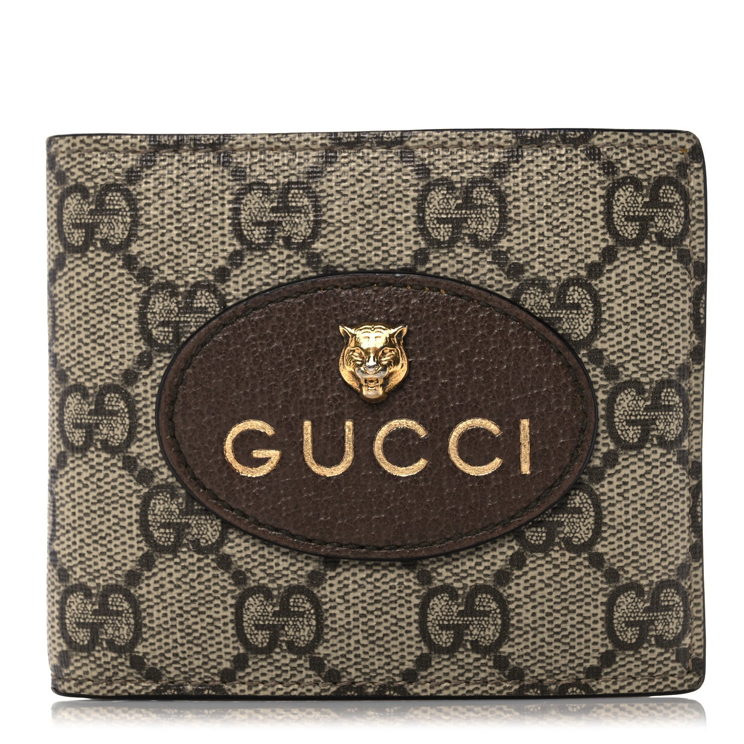 Gucci GG Supreme Monogram Neo Vintage Bi-Fold Wallet Beige Crop New Acero 1 of 11