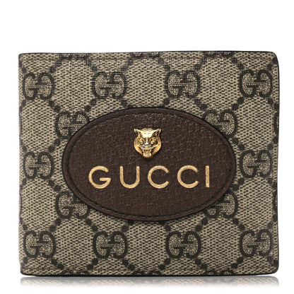 Gucci GG Supreme Monogram Neo Vintage Bi-Fold Wallet Beige Crop New Acero 1 of 11